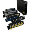 Scatola/Box di giunzione da interno per fibra ottica con montaggio a guida DIN - 8 LC DUPLEX SINGLEMODE adaptor platesFIBREFAB