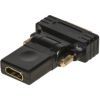 Adattatore bidirezionale DVI 24+1 maschio - HDMI femmina inclinabile e routabileLINK