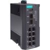 8 GbE + 2 GbE industrial secure router with Firewall/NAT/VPN, 120/220 VDC/VAC , -40 to 75°CMOXA