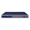 24-Port 10/100TX 802.3at PoE + 2-Port Gigabit TP/SFP Combo Managed Ethernet Switch (420W)Planet