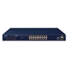 16-Port 10/100/1000T 802.3at PoE + 2-Port 100/1000X SFP Managed SwitchPlanet