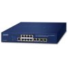 IPv4/IPv6, 8-Port Managed 802.3at POE+ Gigabit Ethernet Switch  +  2-Port 10/100/1000Mbps RJ45 + 2-Port 100/1000X SFP (120W PoE Budget, 250m Extend mode, supports CloudViewer app, MQTT and cybersecurity features)Planet