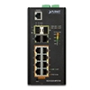 L2+ Industrial 8-Port 10/100/1000T 802.3at PoE + 2-Port 10/100/1000T+ 2-Port 100/1000X SFP Managed Ethernet Switch (-40~75 degrees C)Planet