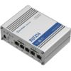 Router cellulare industriale 4G LTE CAT12, download fino a 600 Mbps. Upload fino a 150 Mbps, 5 porte Ethernet Gigabit con supporto fino a 128 VLAN basate su porte/etichette, WI-FI Dual Band Wave-2 802.11ac e Bluetooth LE.TELTONIKA