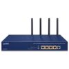 Wi-Fi 6 AX2400 2.4GHz/5GHz VPN Security Router with 4 port 802.3at PoE+ (2400Mbps 802.11ax, 5 port 10/100/1000T, 120W PoE Budget, Dual-WAN Failover and Load Balancing, Cyber Security, SPI Firewall, IPv4/IPv6 Filtering, Content Filtering, DoS Attack PrevenPlanet