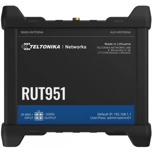 RUT951 | Router Cellulare, 4G (LTE) fino a 150 Mbps, 2 SIM,  WIFI, 3 x LAN ports, 10/100 Mbps, 1 x WAN port 10/100 Mbps